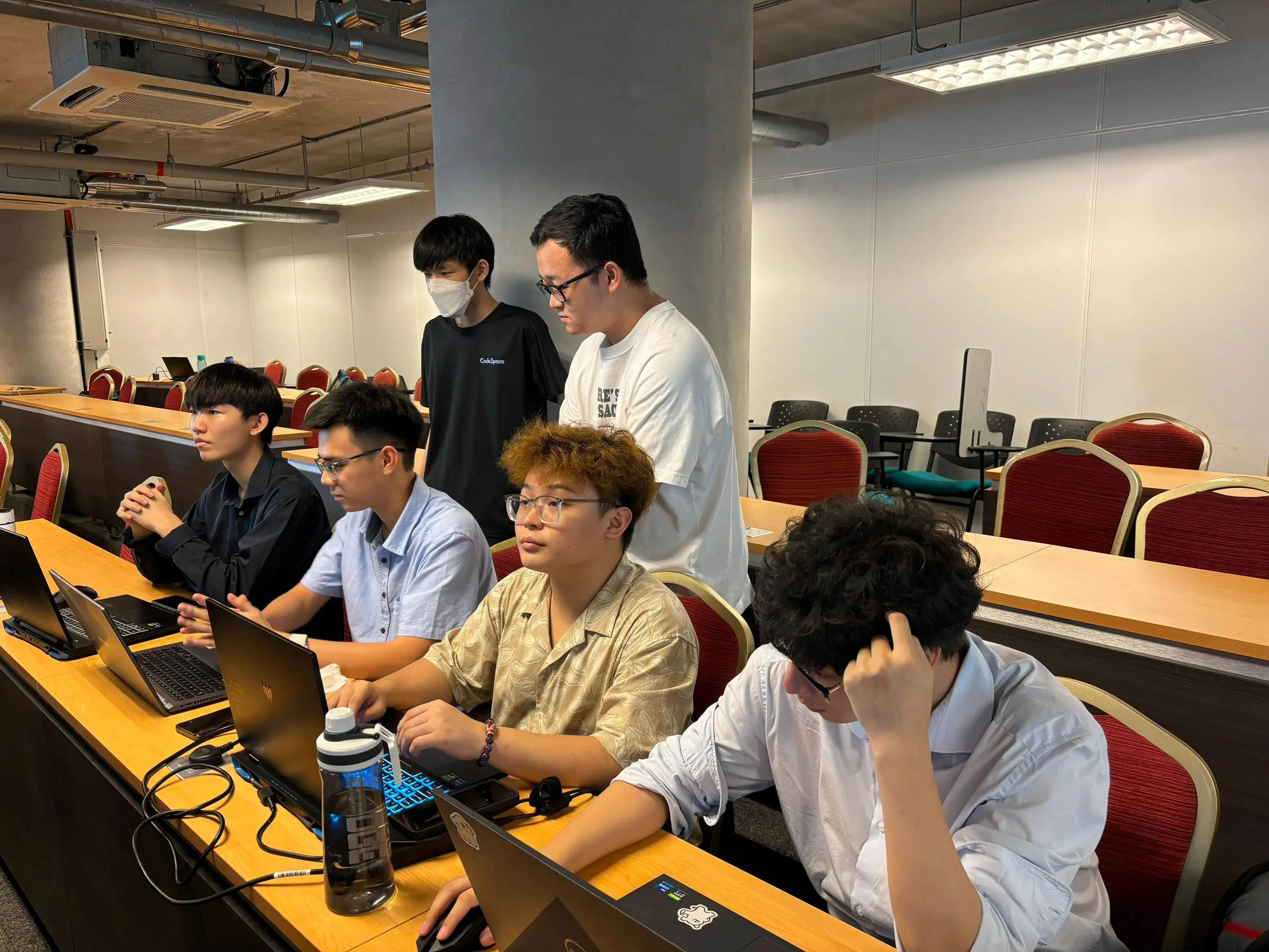 Team working together on laptops