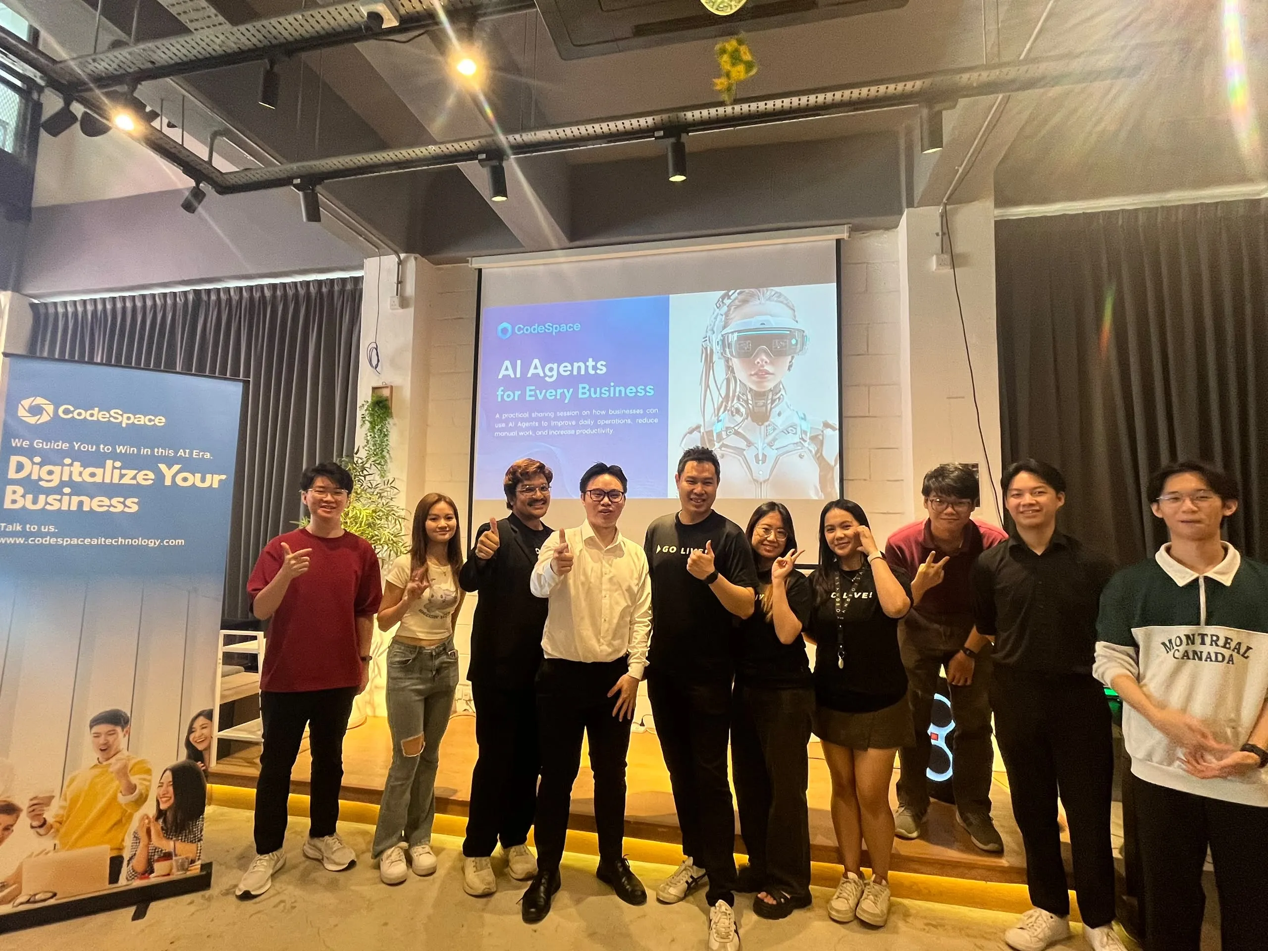 CodeSpace team celebration shot